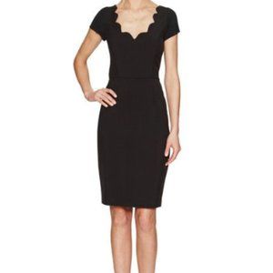 *EUC*Ava & Aiden Scalloped V-Neck Cap Sleeve Dress